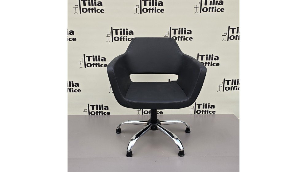 Tilia Pasific serisi modern kuaför ve güzellik salonu müşteri koltuğu, krom sabit yonca ayaklı.